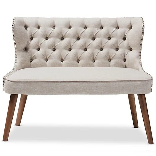 Scarlett loveseat with nailhead trim