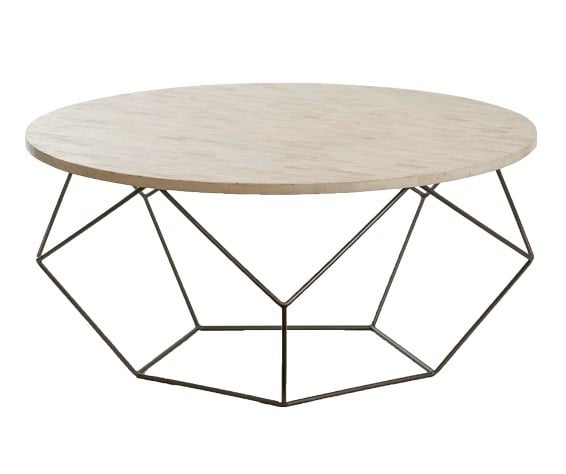 West Elm marble-and-gold coffee table